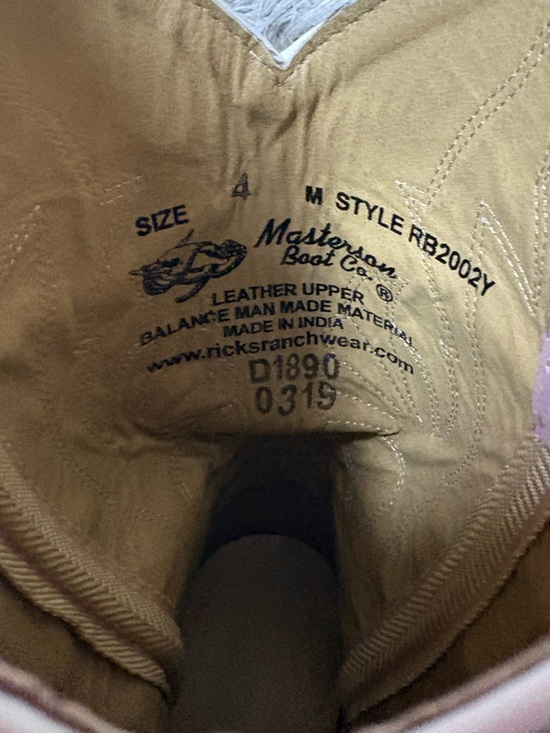 New Masterson boot company  Pink Lace-Up Western Boots for girls - Picture 6 of 7